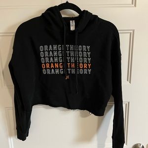 Black Orangetheory Cropped Hoodie